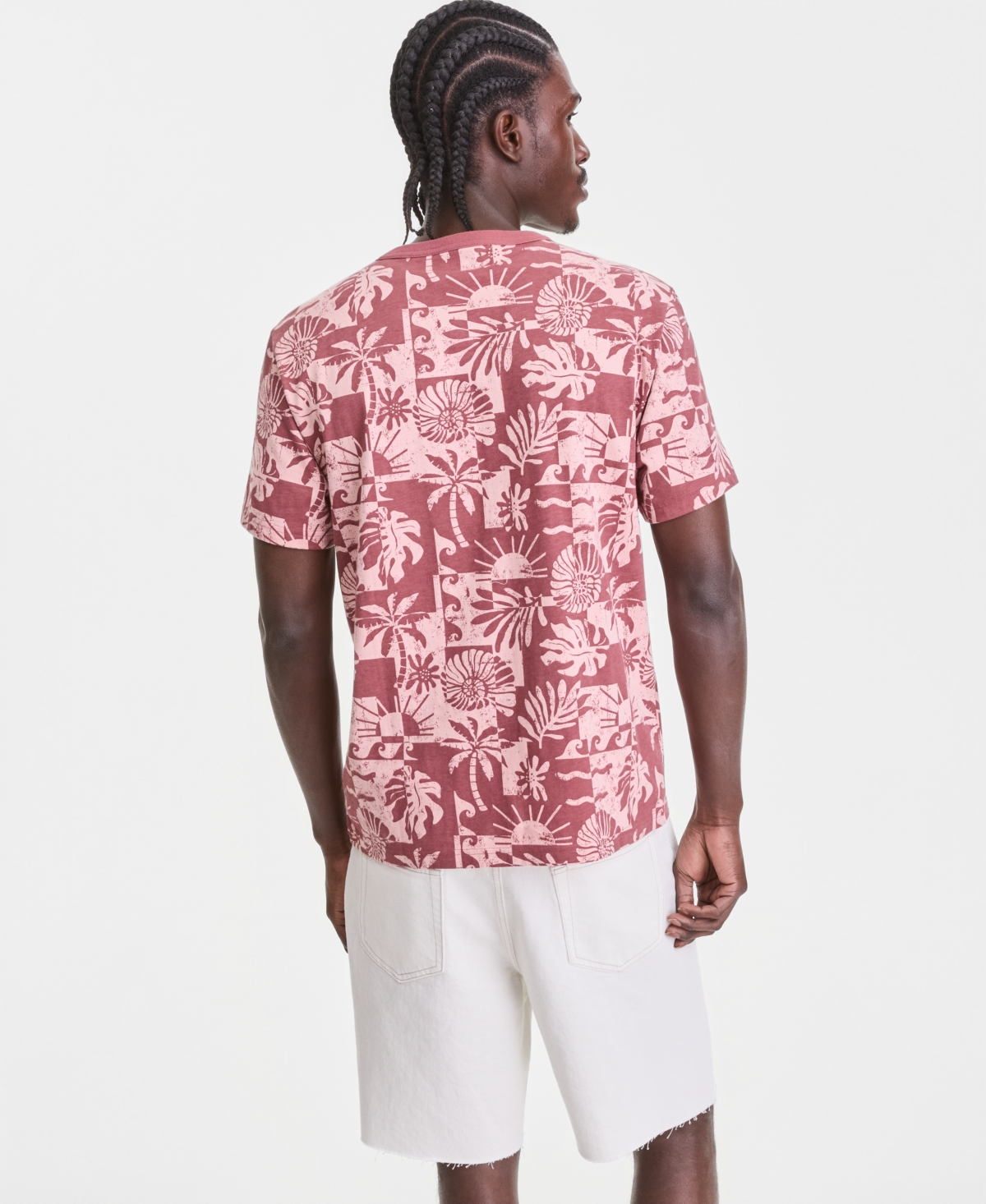 Sun + Stone Men's Cotton Tropical-Print Short-Sleeve T-Shirt, Macy's Exclusive