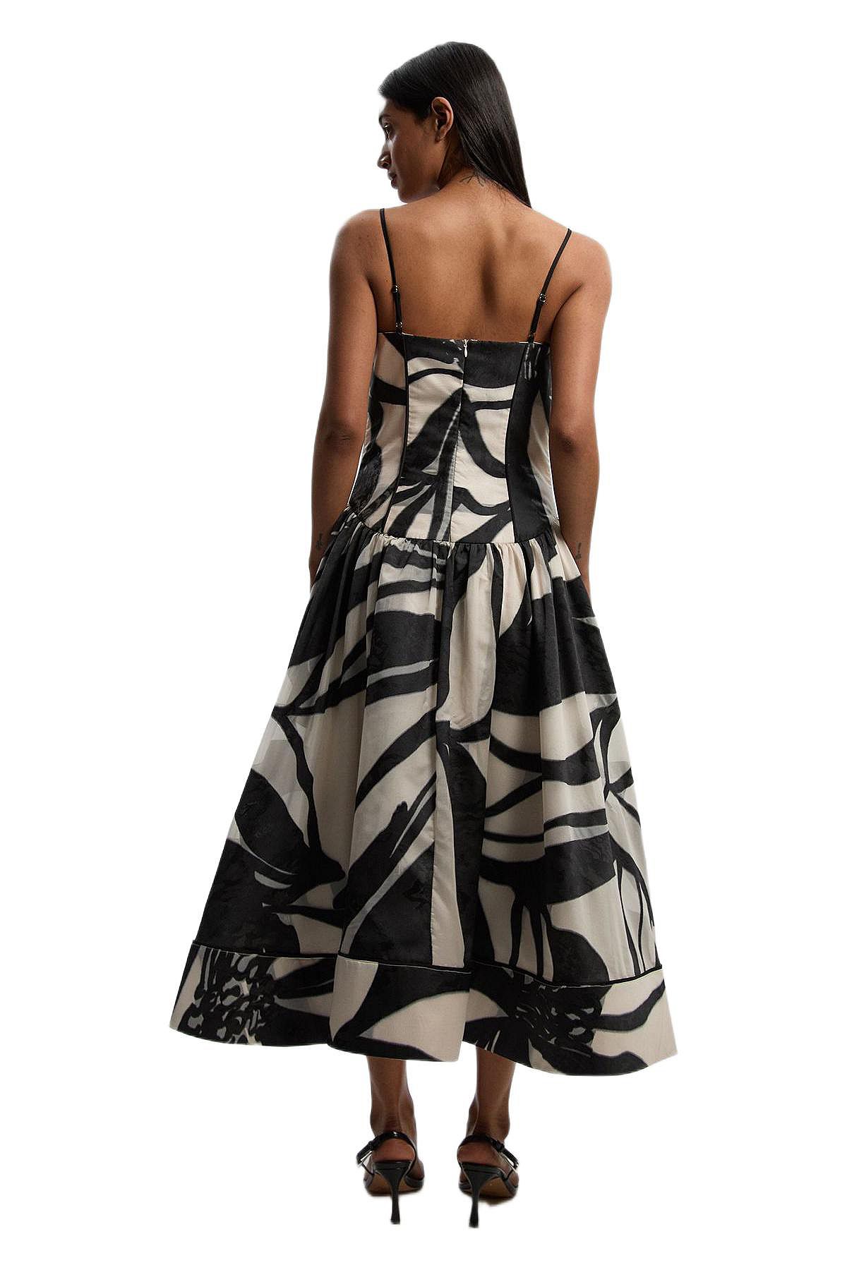 Karen Millen Women's Floral Jacquard Maxi Prom Dress view 3 — MAYCSS fashion products