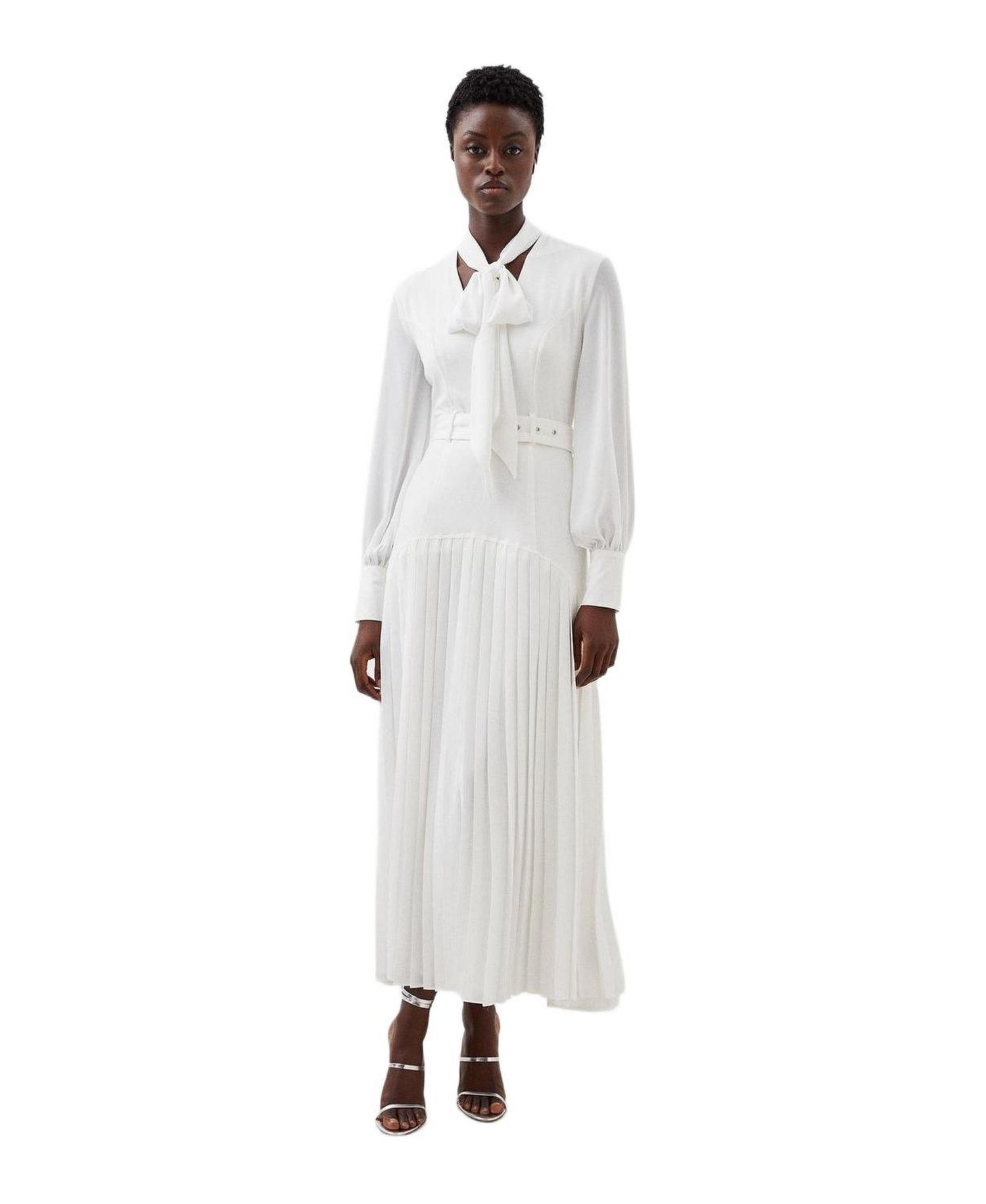 Women's Jersey Ponte Georgette Mix Maxi Dress