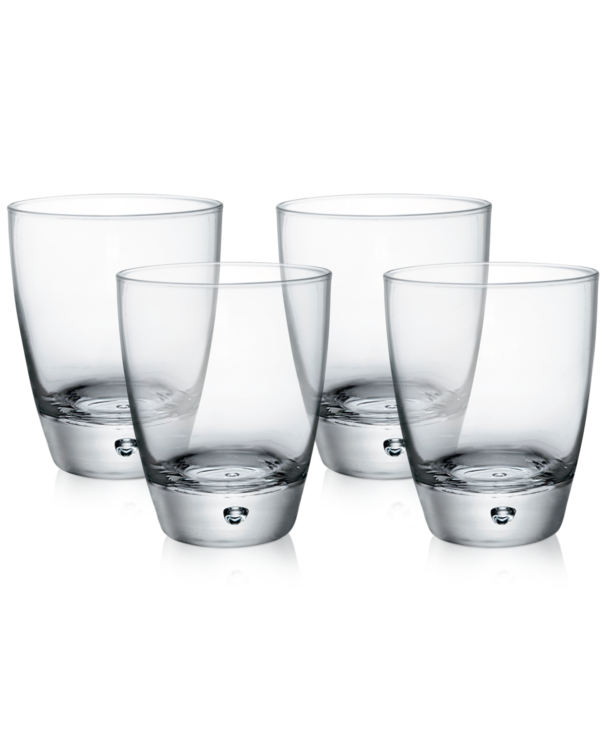 Bormioli Rocco Luna Set Of 4 Double Old-fashioned Glasses In Clear