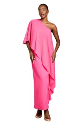 Women's Chiffon Cape Crepe Pencil Dress