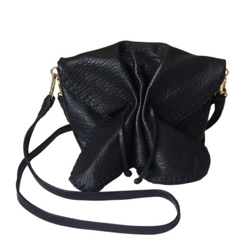 Женская сумка Carlos Falchi Medium Butterfly Lambskin, цвет: Чёрный