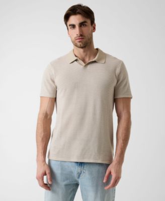 Men's Hunter Stripe Knit Short-Sleeve Polo Shirt