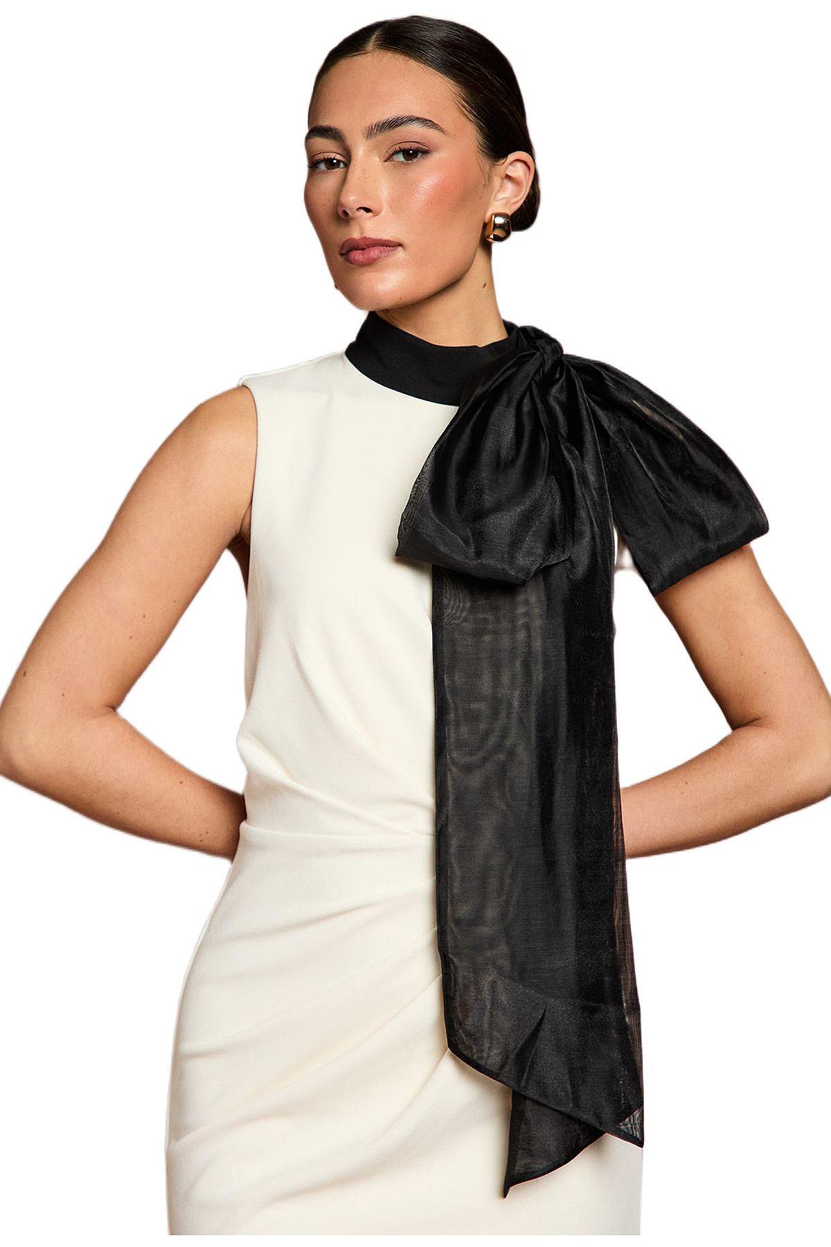 Coast Women's Organza Pussybow Column Midi Dress view 3 — MAYCSS fashion products