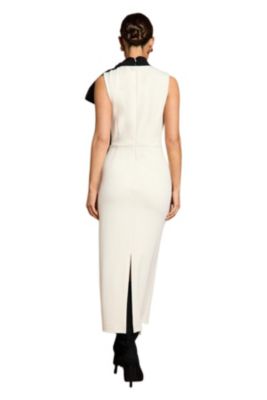 pussybow midi dress Plumeria Pussy-Bow Silk Chiffon Midi Dress by Noria Anis