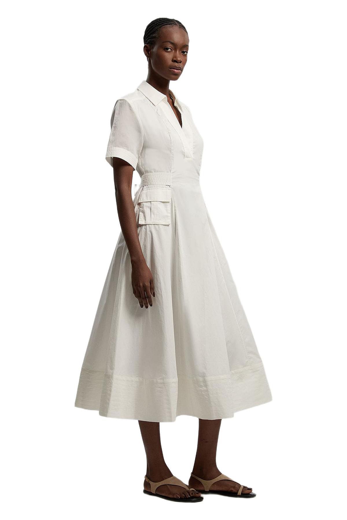 Karen Millen Women's Utility Short Sleeve Midi Dress view 1 — MAYCSS fashion products