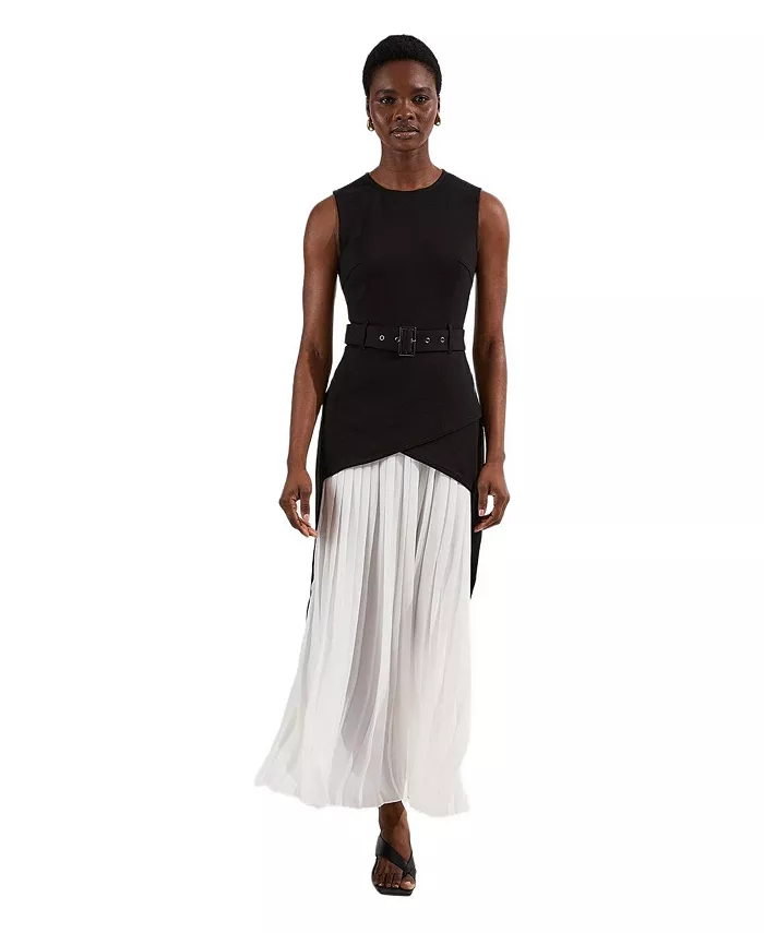 Women's Jersey Pleated Maxi Dress - thumbnail 9