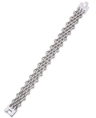 Macy's - Men's Mesh Link Chain Bracelet in Stainless Steel