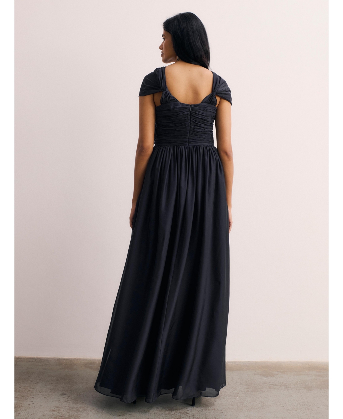 The Fold Women's Sevilla Silk Chiffon Maxi Dress