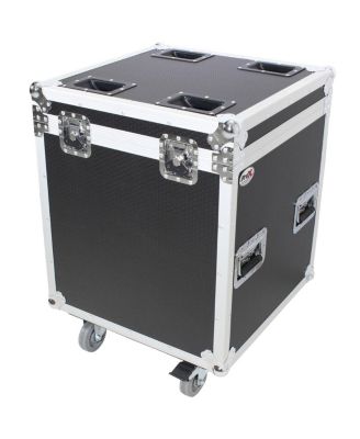 XS-UTL4 Half Trunk Utility Flight Case with Caster Dish and Wheels, Medium