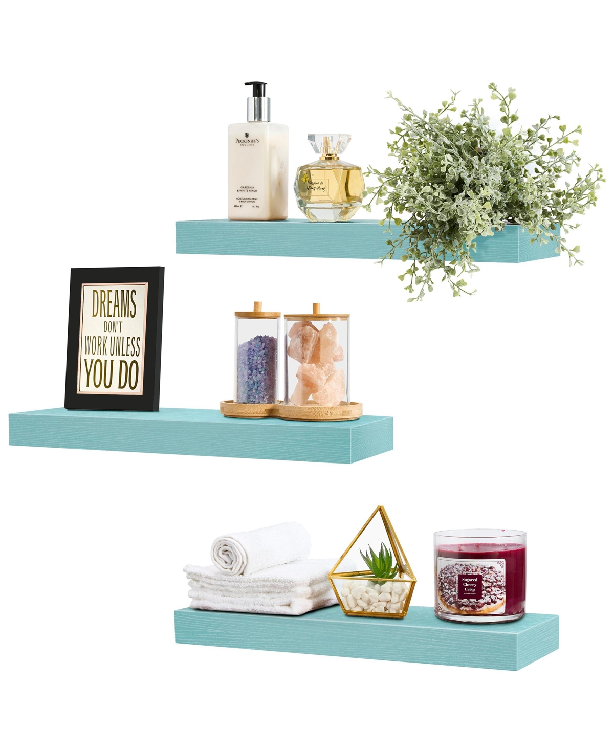 Sorbus 3 Pack Floating Wall Shelves - for Bedroom, Kitchen, Living Room, Office, etc