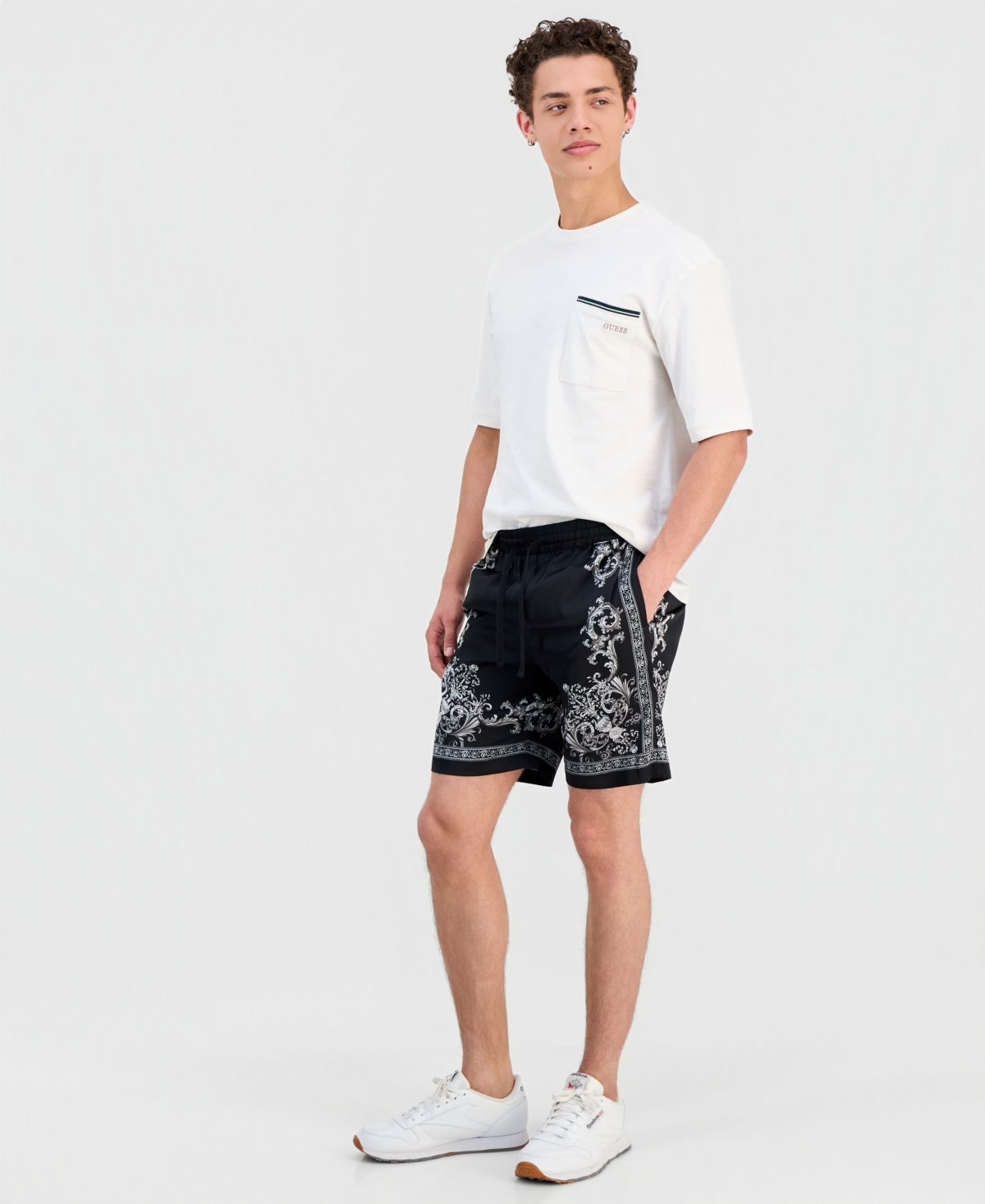 Guess Men's Regal Medallion Charm Shorts