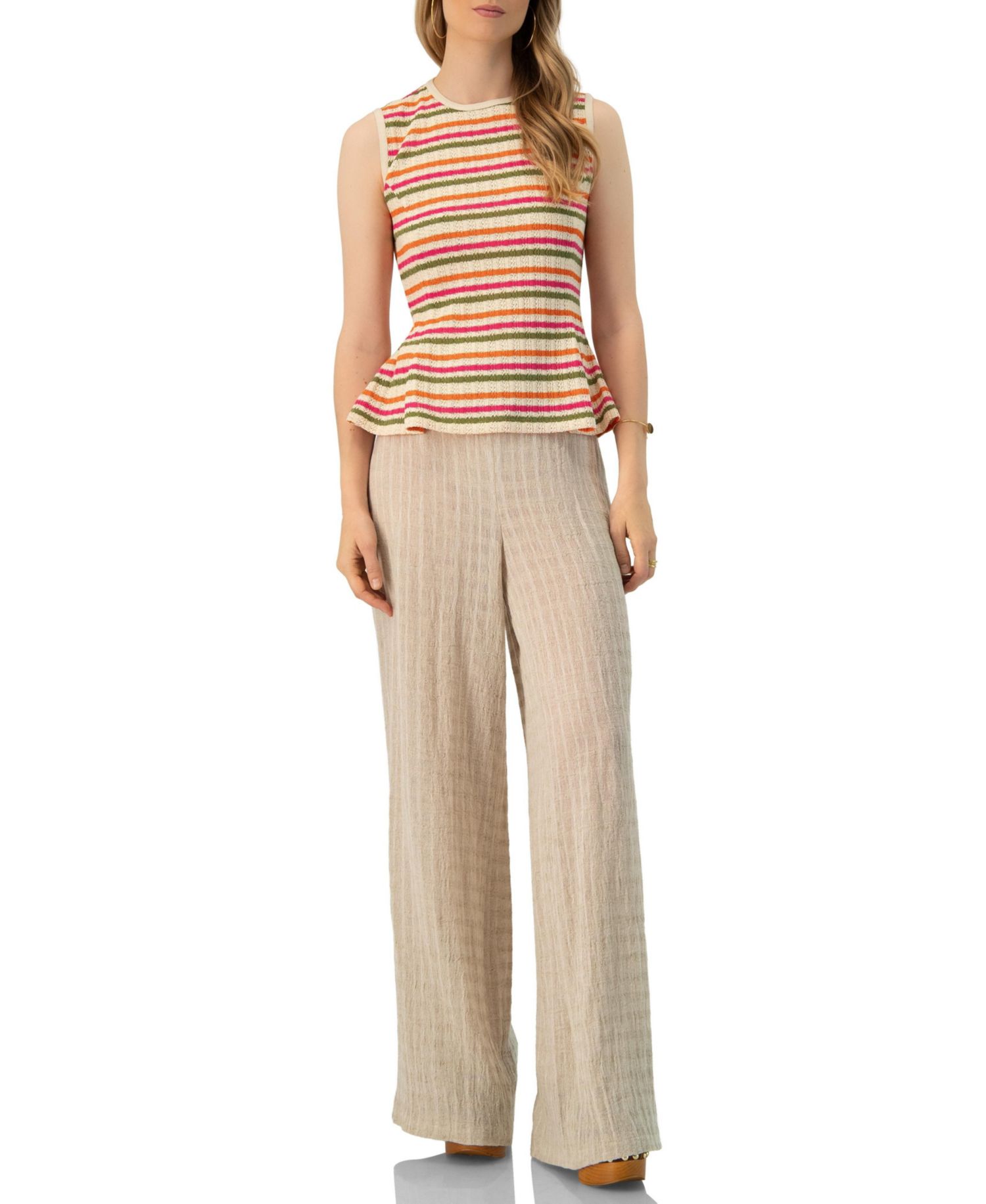 Women's Wide-Leg Elastic Waist Pants