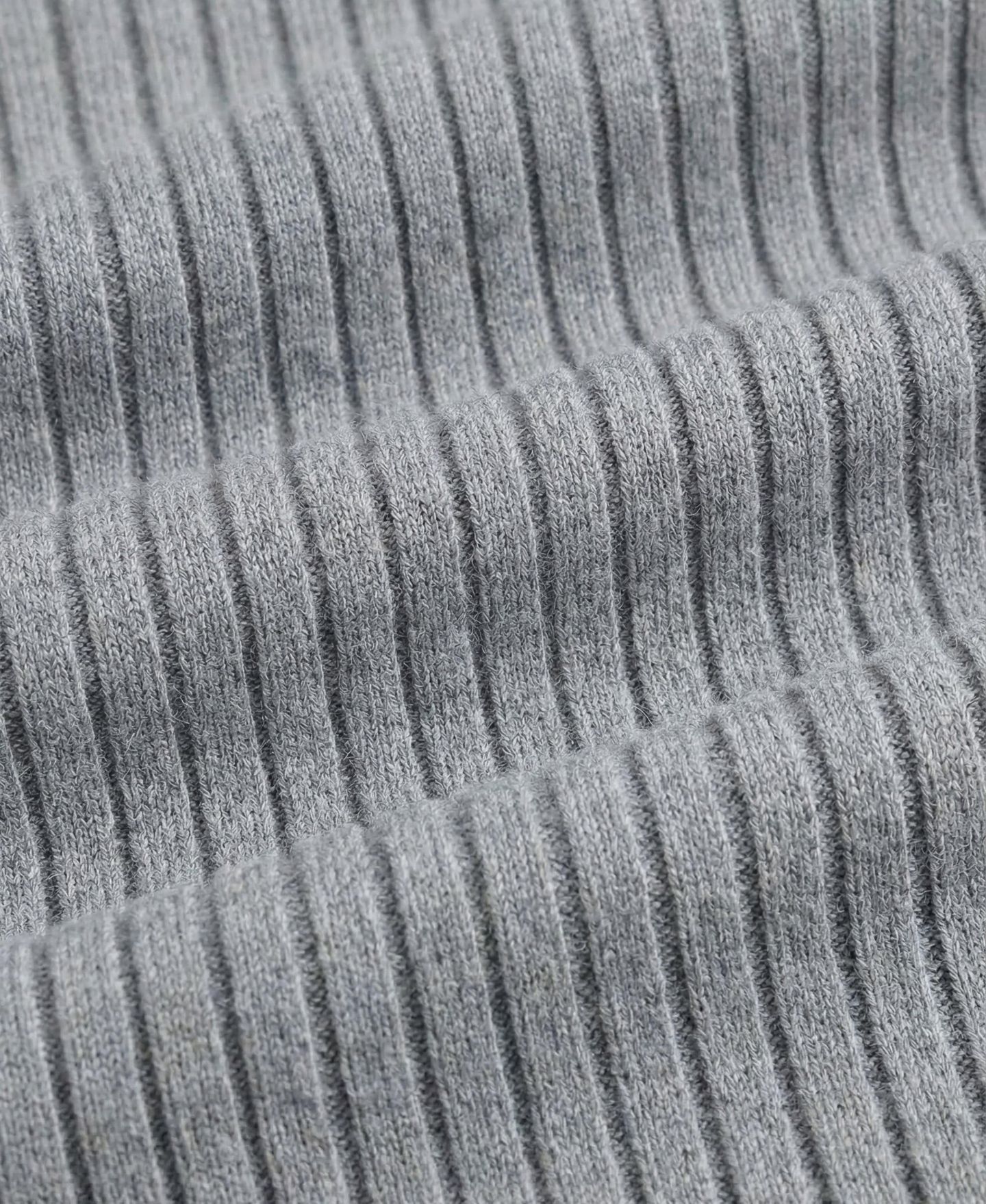 Женский топ Modenaire Ribbed Knit Contrast Cuff, цвет: Меланжевый серый / Синий — фото 7