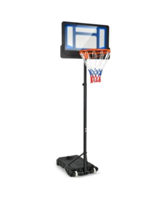 Outdoor Basketball Hoop with Wheels Adjustable Height Stand