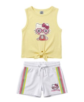 Girls' 2T-6X Sleeveless Tank Top and Shorts, 2-Piece Set