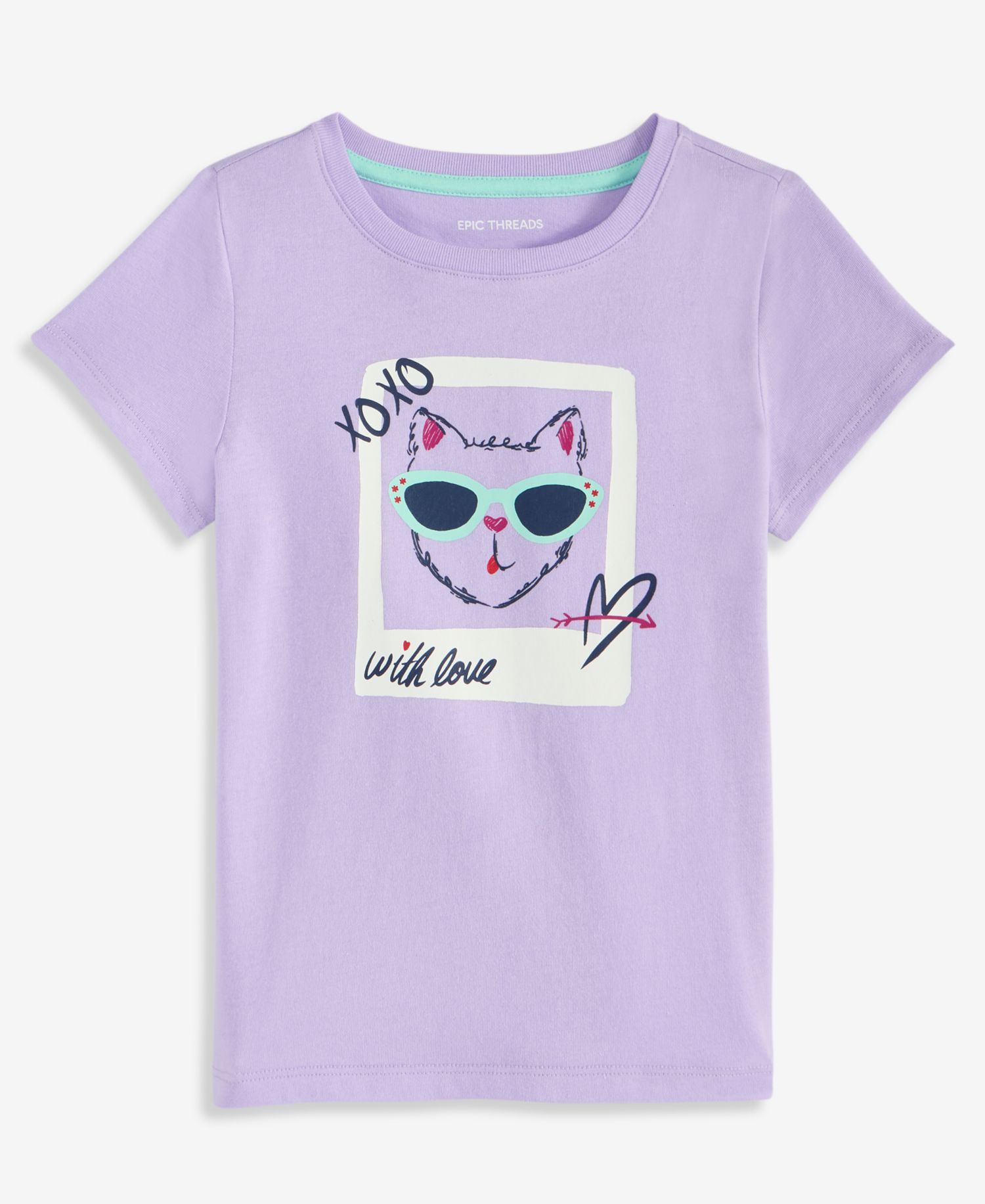 Toddler Girls' 12M-5T Selfie Cat T-Shirt