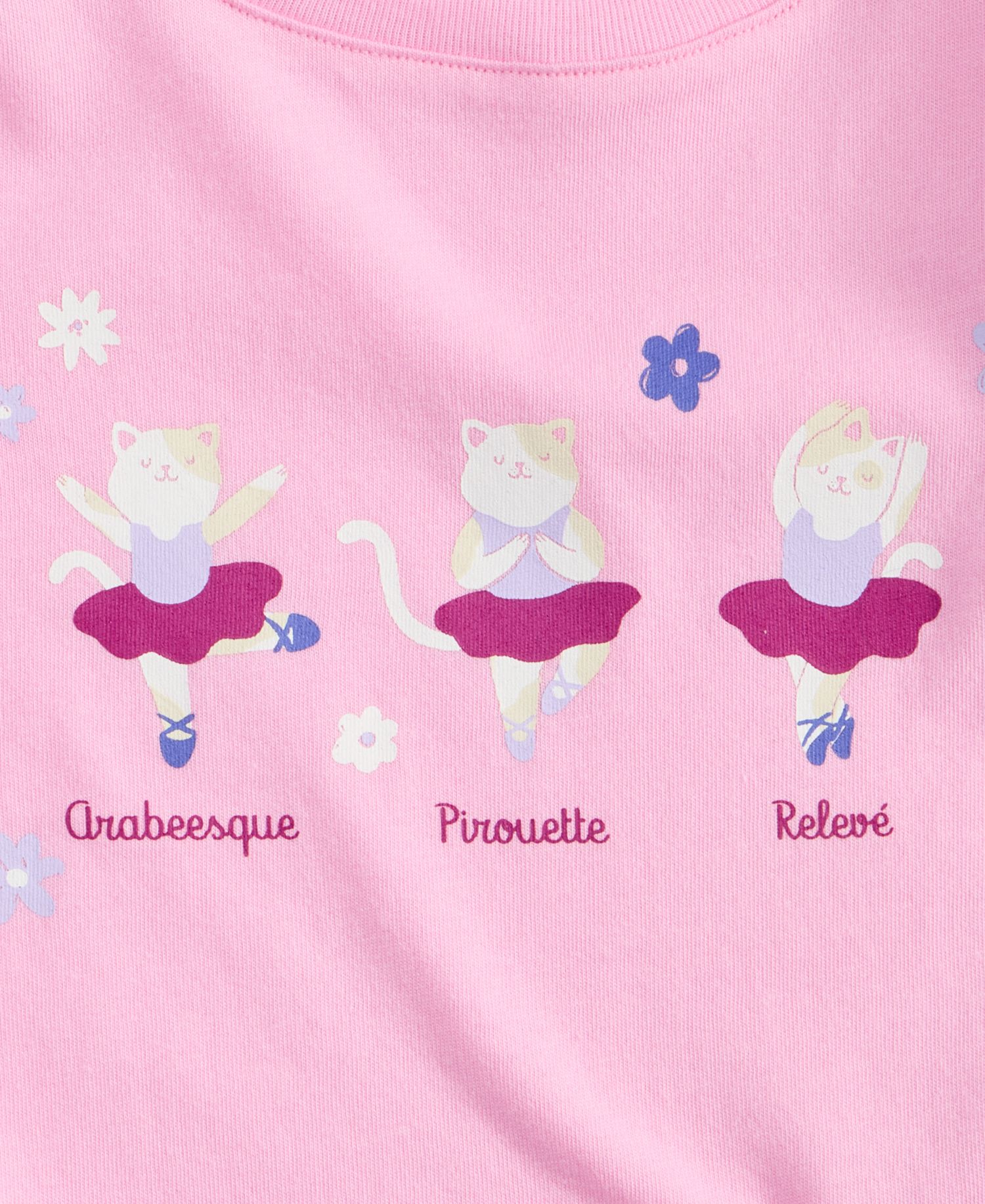 Toddler Girls' 12M-5T Cat Ballet T-Shirt