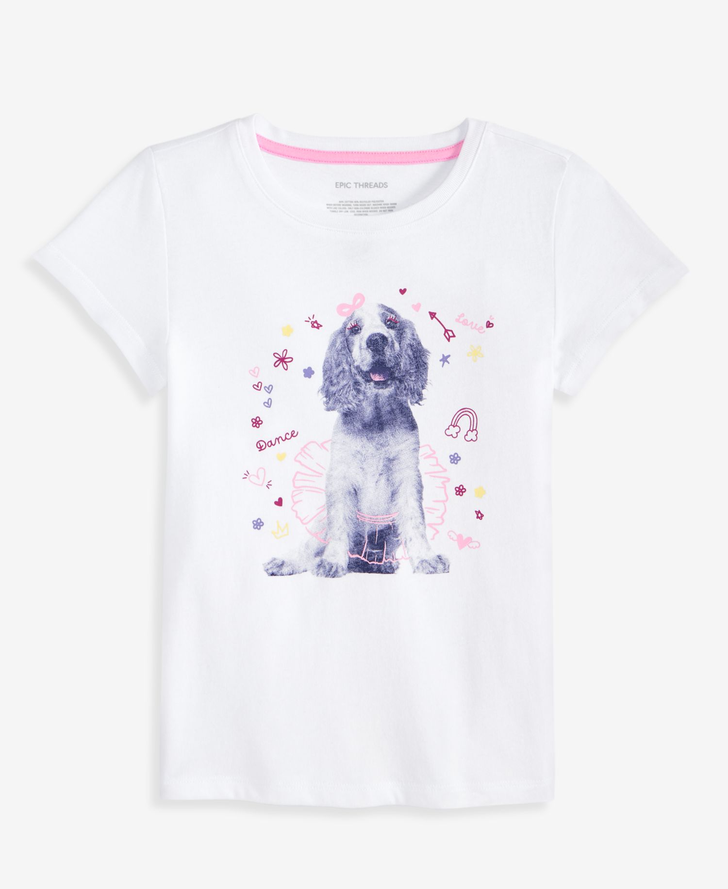 Girls' XS-XL Dancing Dog T-Shirt