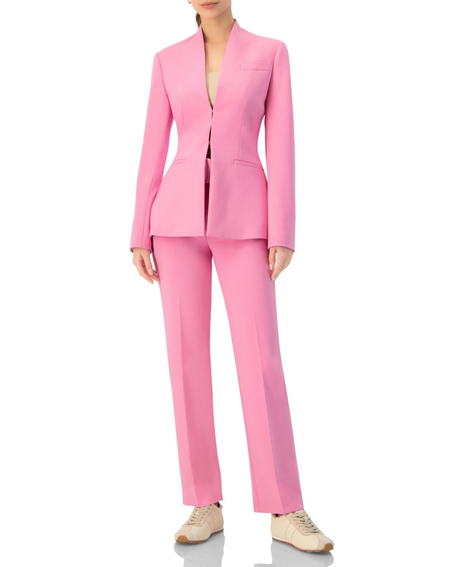 Women's Tailored Straight-Leg Pants with Belt