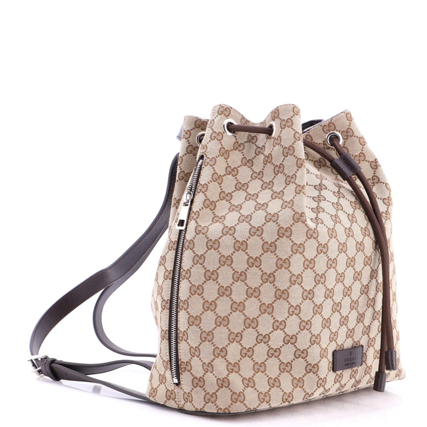 Medium Drawstring Backpack GG Canvas