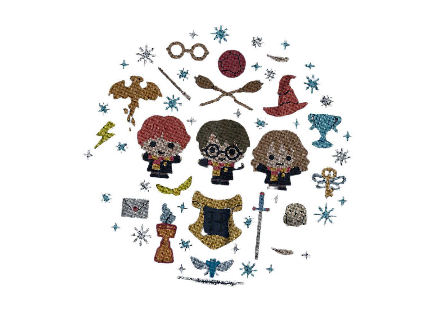 Мужская футболка Harry Potter Christmas With Harry, Ron And Hermione, цвет: Тёмно-синий — фото 3