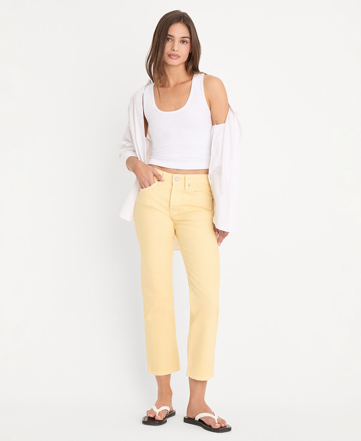 Good American Women's Vintage-Inspired Mid-Rise Straight Jeans view 2 — MAYCSS fashion products