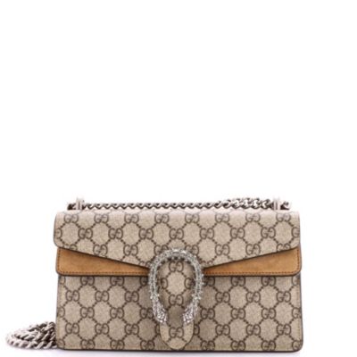 Small Dionysus Bag GG Coated Canvas with Crystal Embellished Metal