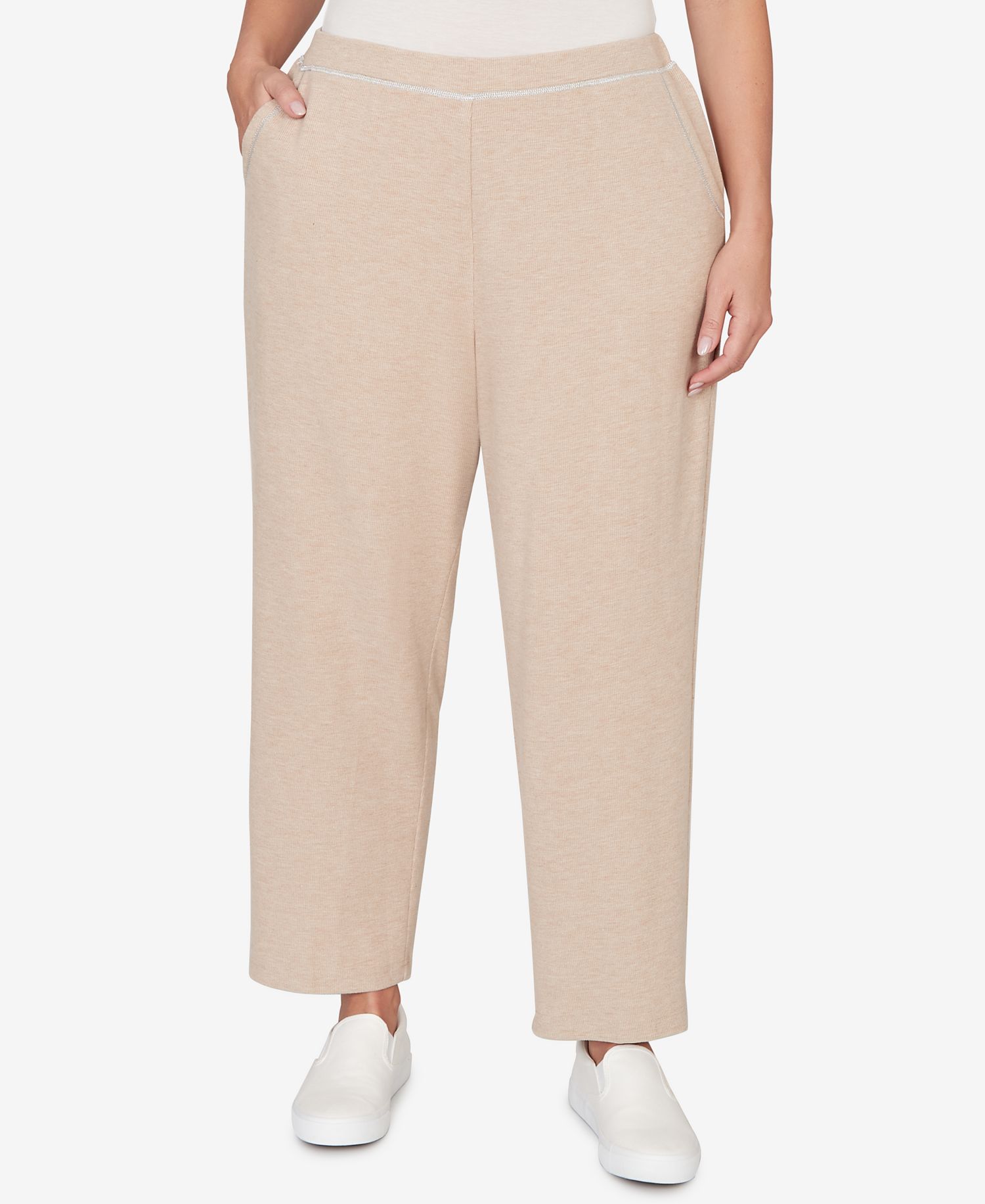 Plus Size Comfort & Joy Comfort Everyday Slant Pocket Short Length Pants