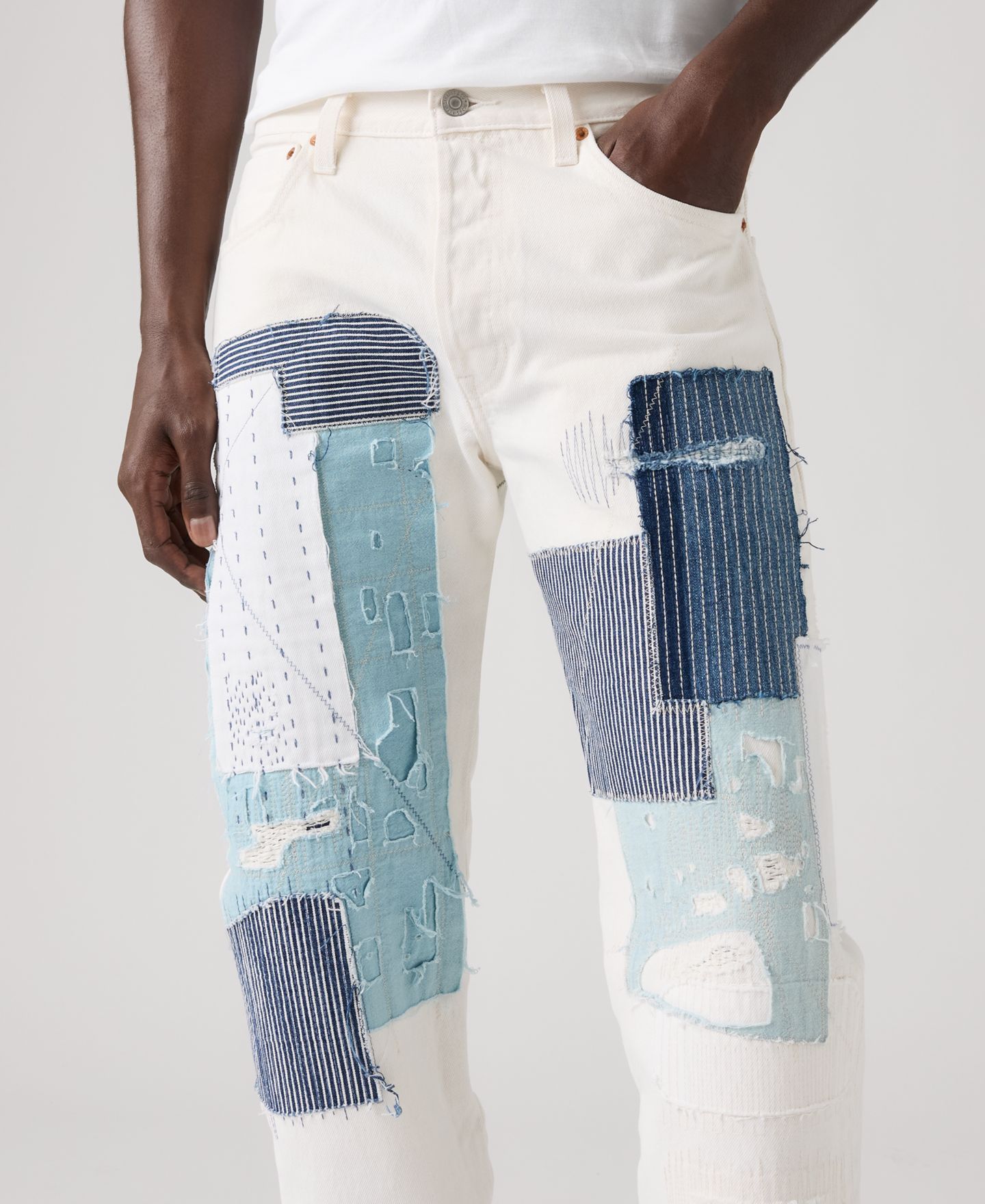 Мужские джинсы Levi's Premium 501™ Regular-Fit, цвет: Crystal Tear Patch — фото 4