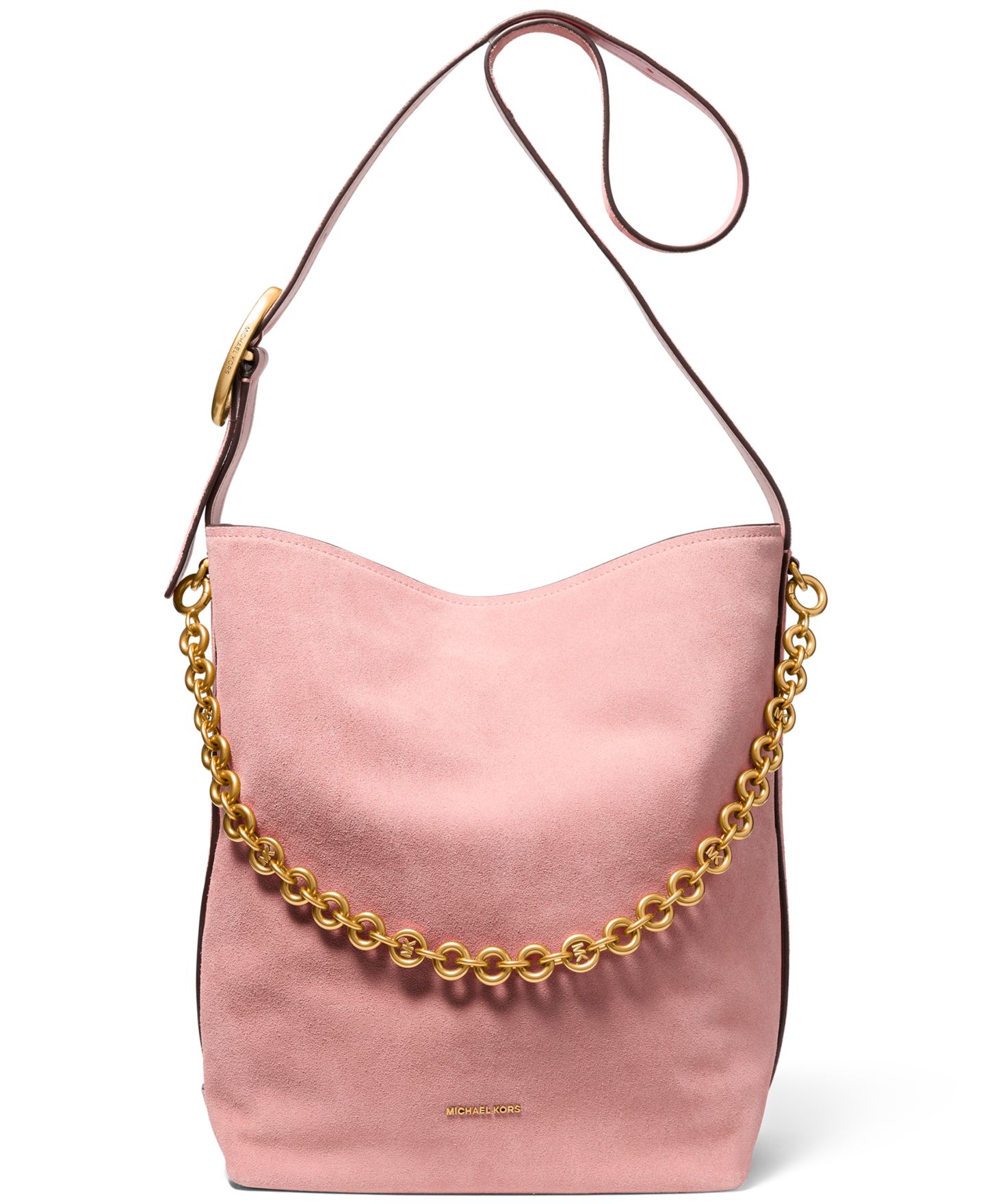 Женская сумка Michael Kors Nolita Large Bucket Shoulder with Chain Handbag, цвет: Primrose — фото 1