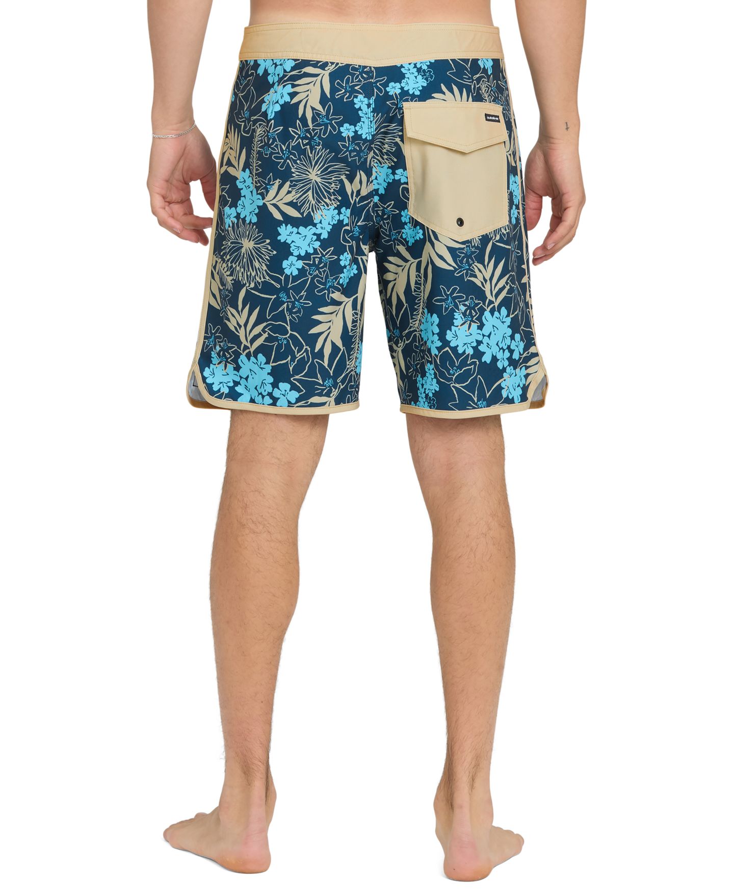 Пляжные шорты Bloom для мужчин, с принтом — Quiksilver, цвет: Синий — фото 3