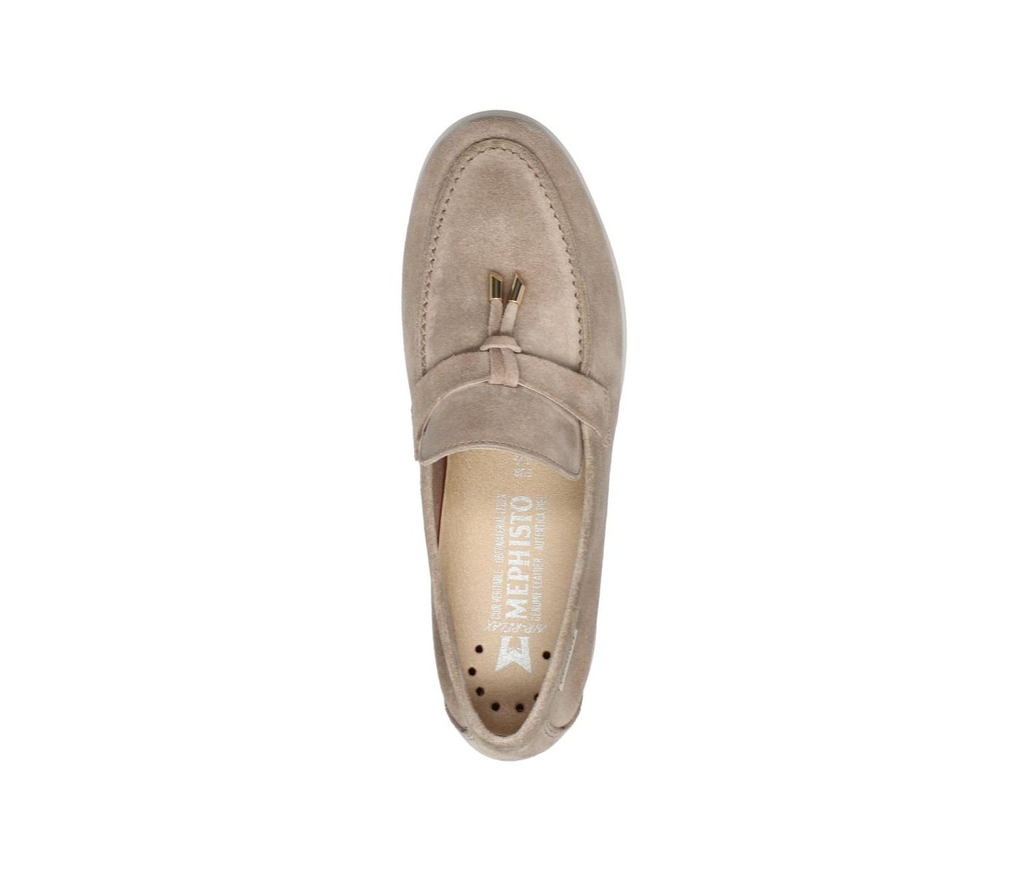 Женские туфли Mephisto Valenza Taupe Suede Loafer, цвет: Серо-коричневый — фото 4