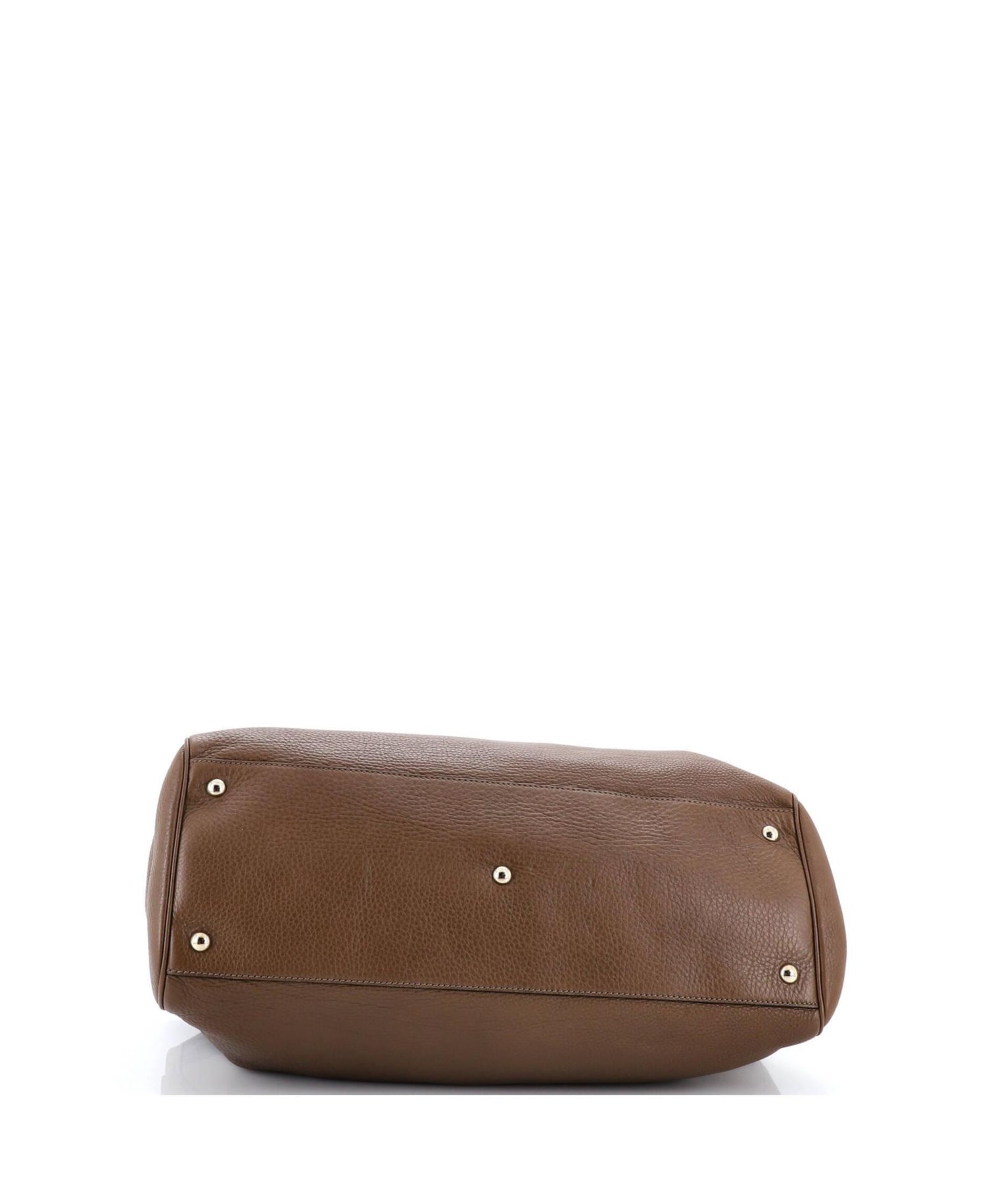Large Bamboo Shopper Tote Leather