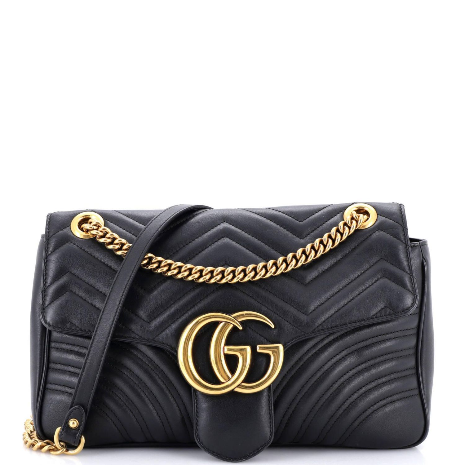 Medium GG Marmont Flap Bag Matelasse Leather