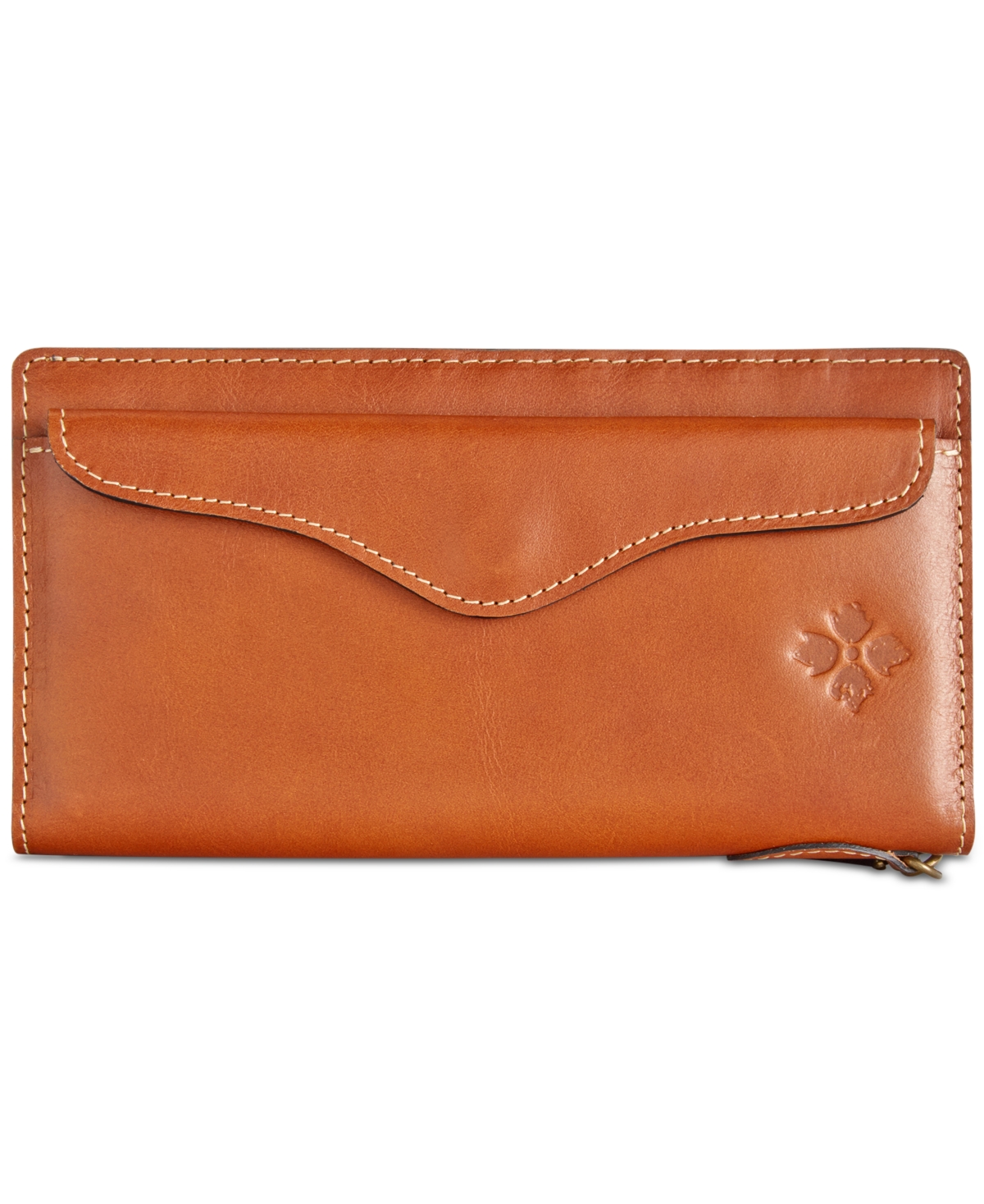 Valentia Smooth Leather Wallet In Tan,gold