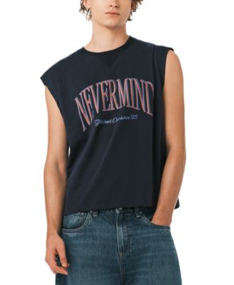 Men's Boxy Cropped Tank Top T-Shirt