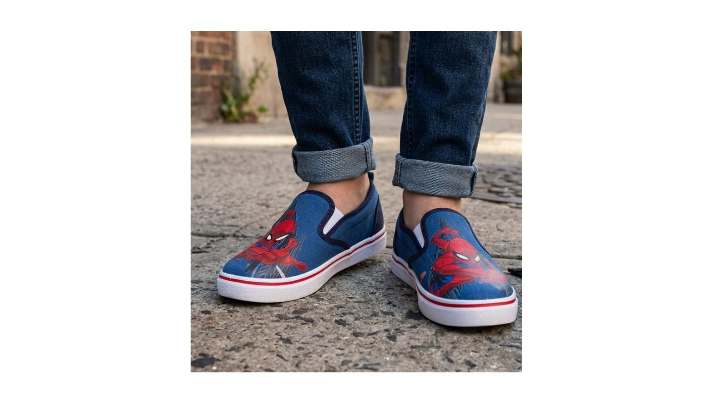 Кроссовки Spider-Man Marvel City Guardian Slip On Canvas Shoes для мальчиков — фото 7
