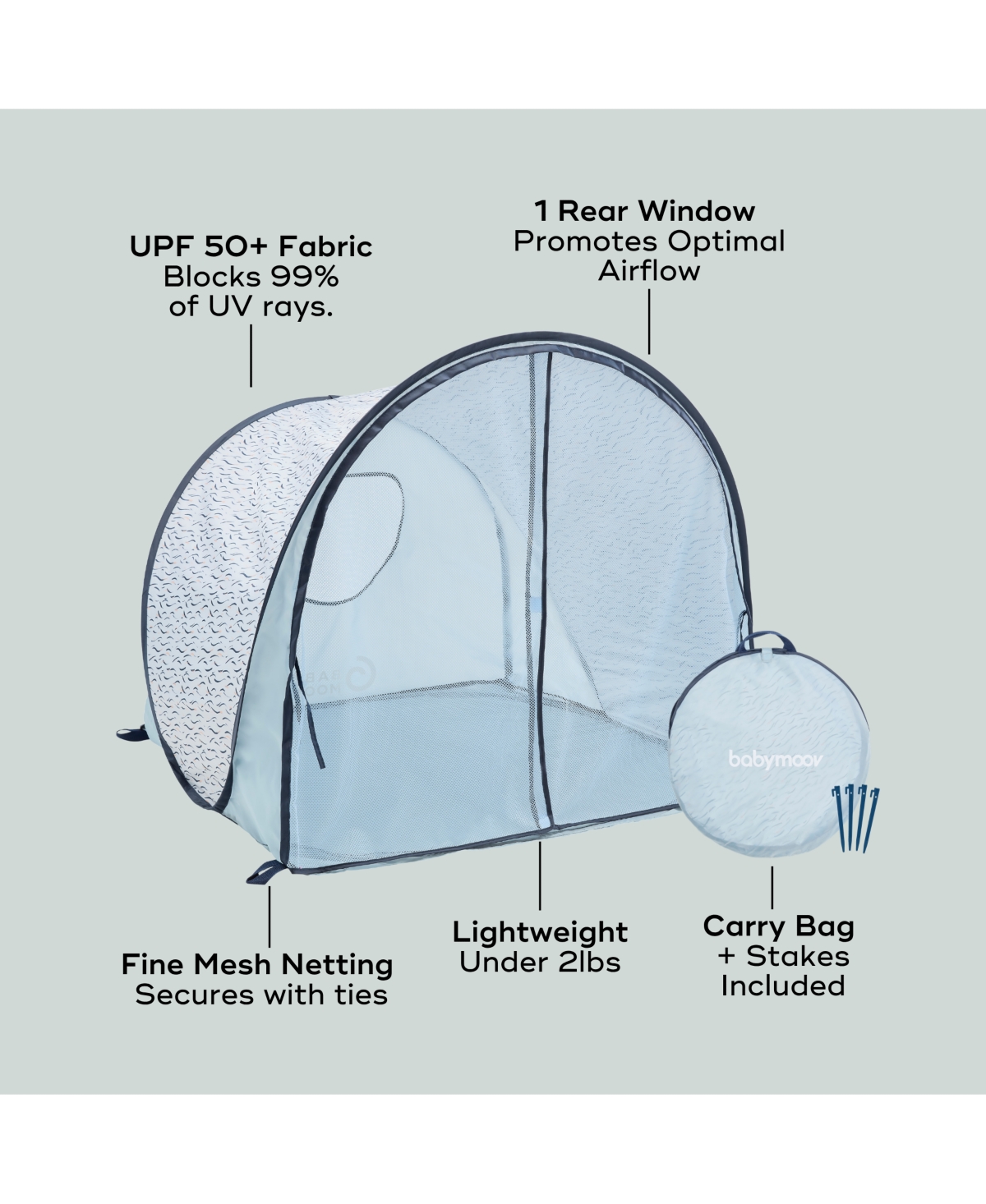 Babymoov Baby Anti-uv tent Blue Waves tent