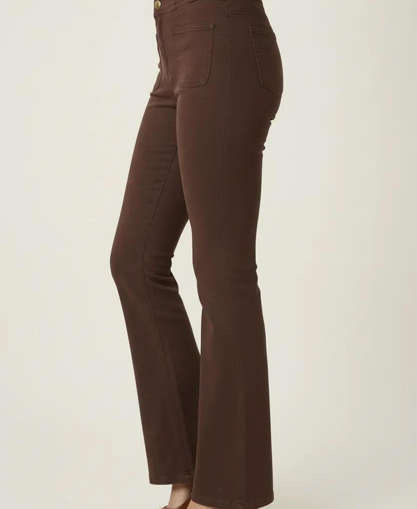 Женские брюки Modenaire High-Waist Button-Front Flare — фото 4