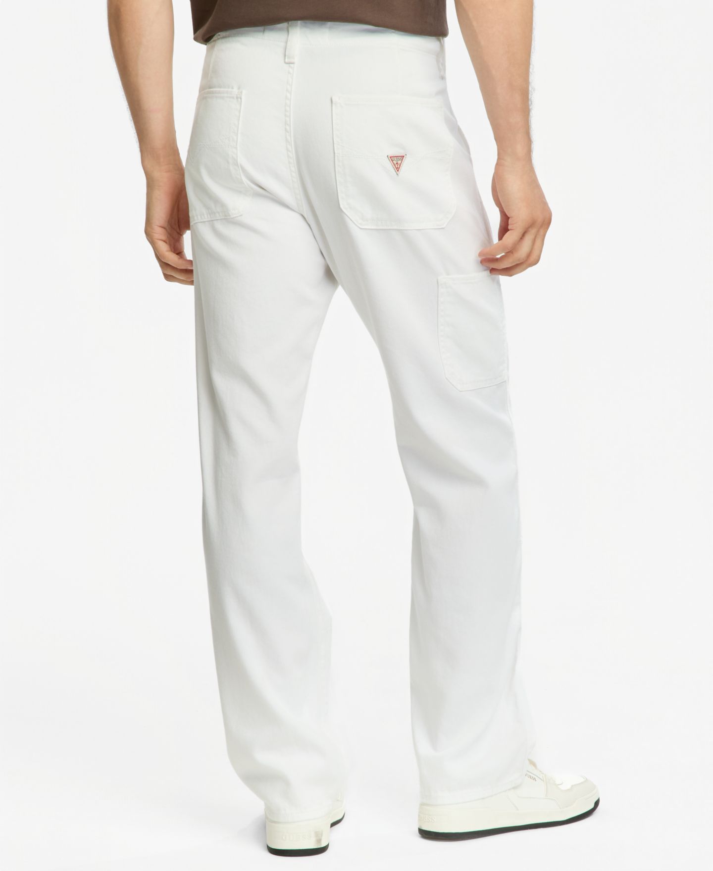 Мужские джинсы GUESS Mason Carpenter Straight-Leg, цвет: Соляной белый разноцветный — фото 4