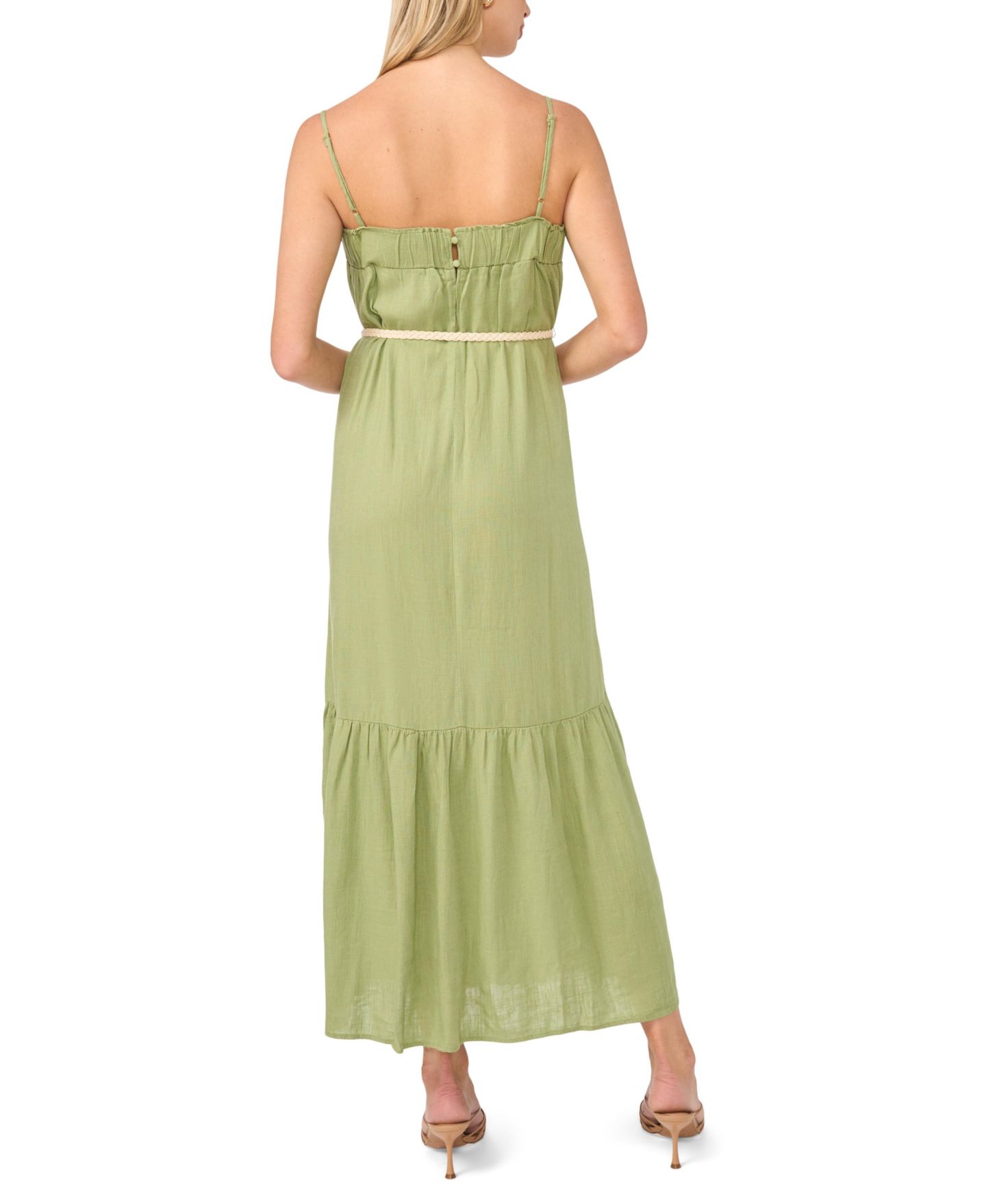 Женское платье Vince Camuto Blend Elastic Bust A-Line Maxi, цвет: Шалфейный — фото 4