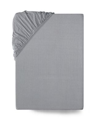 Essentials 300-Thread Count Solid Cotton Percale Fitted Sheet, Full
