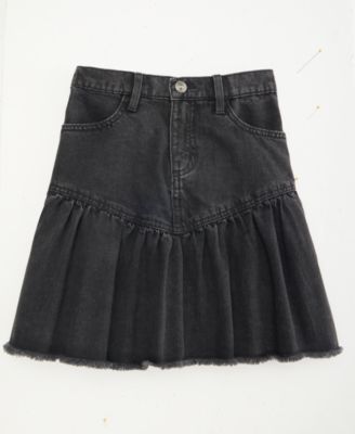 Girls' XS-XL Washed Ruffle Cotton Skirt