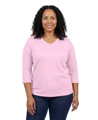 Women's Within Perfect Three-Quarter Sleeve V-Neck Tee