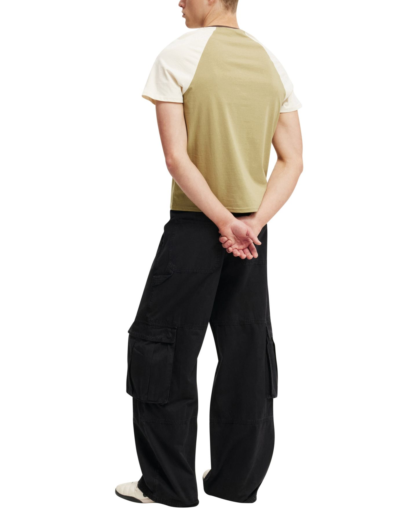Мужские брюки COTTON ON Super Baggy Cargo, цвет: Чёрный — фото 5