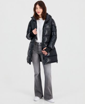 Women's Hooded Puffer Coat, Created for Macy's