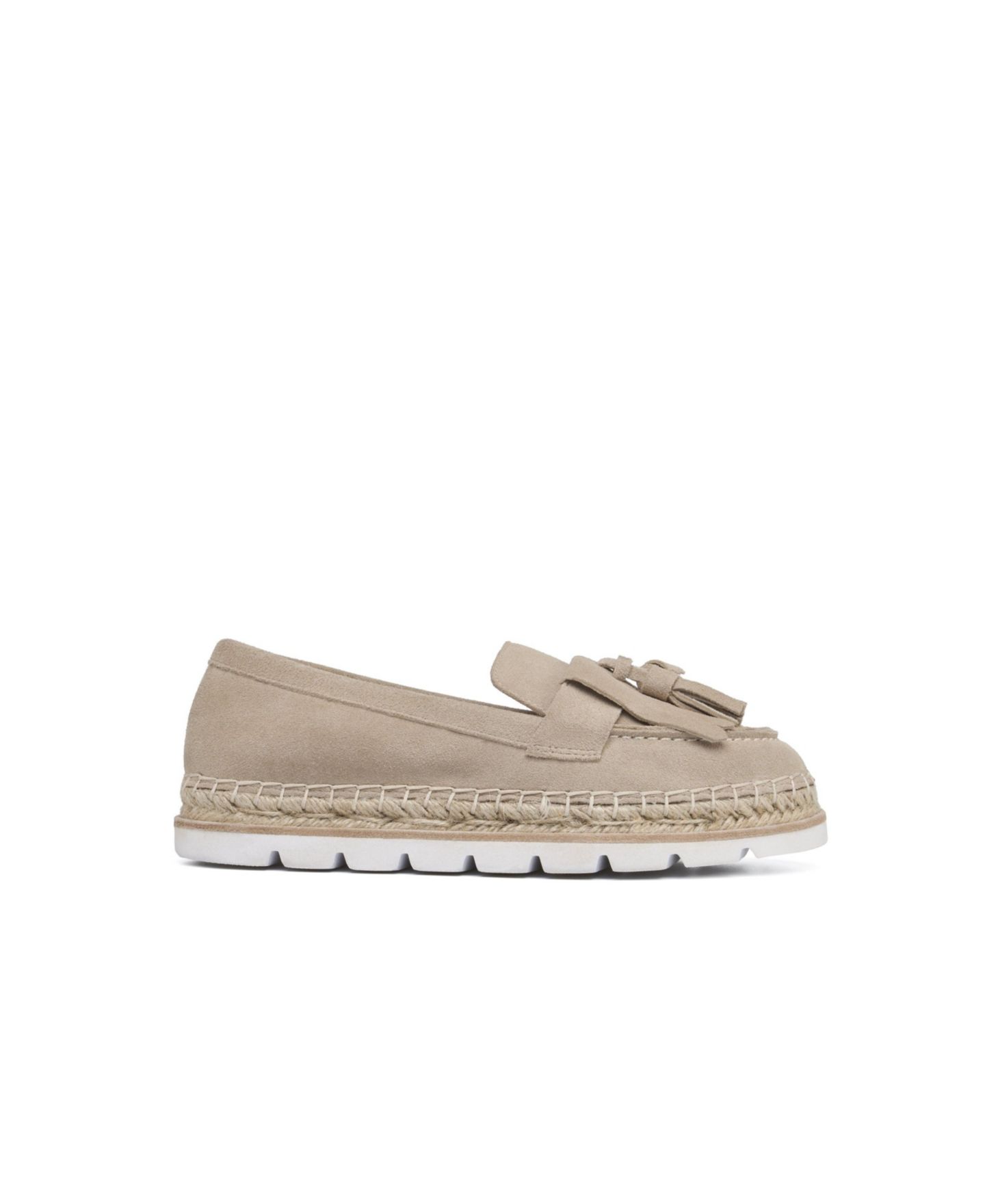 Женские туфли JSlides Benson Suede Espadrille Loafer, цвет: Бежевый — фото 2