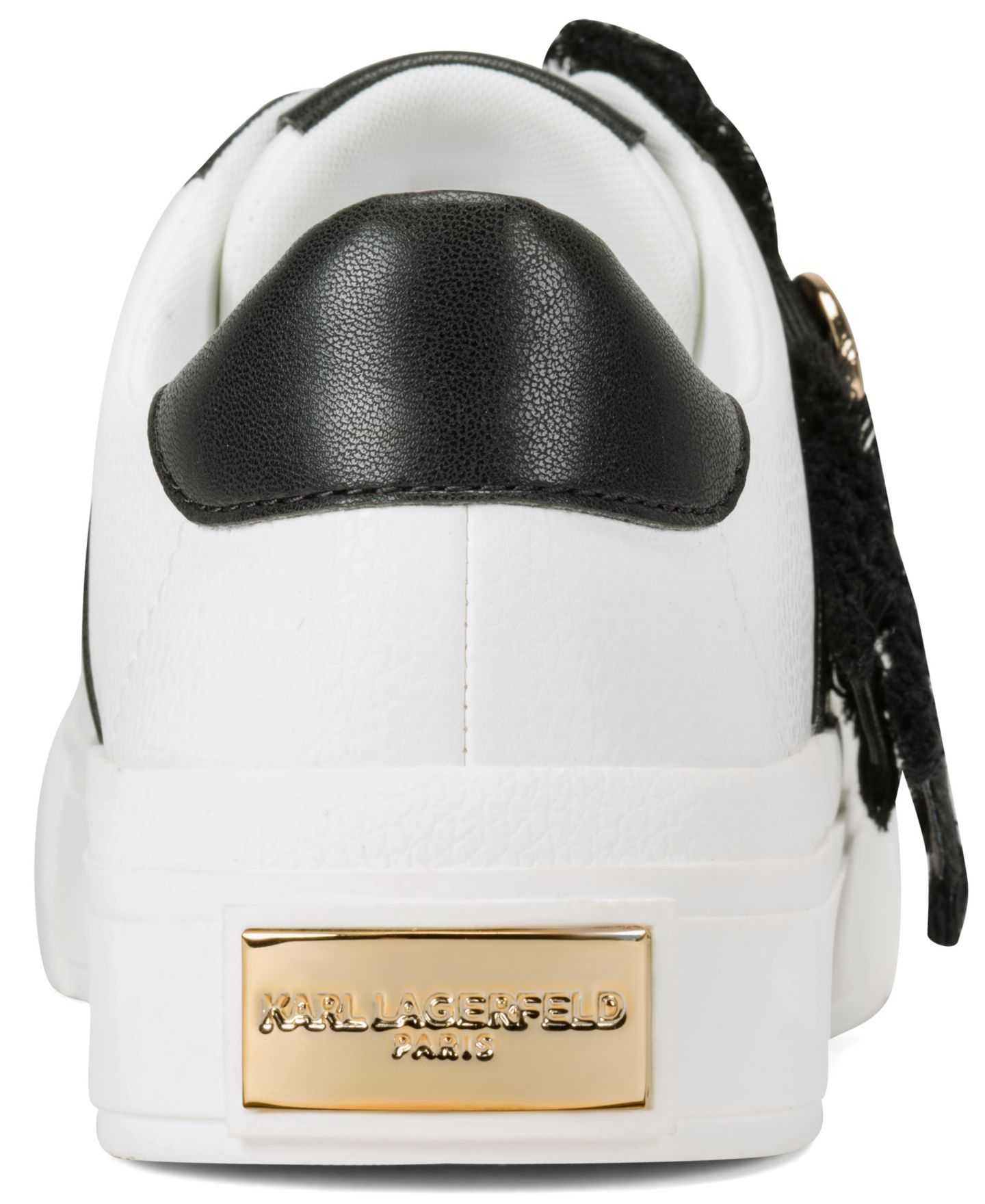 Женские кроссовки KARL LAGERFELD PARIS Greysen Lace-Up, цвет: Яркий белый / Чёрный — фото 3