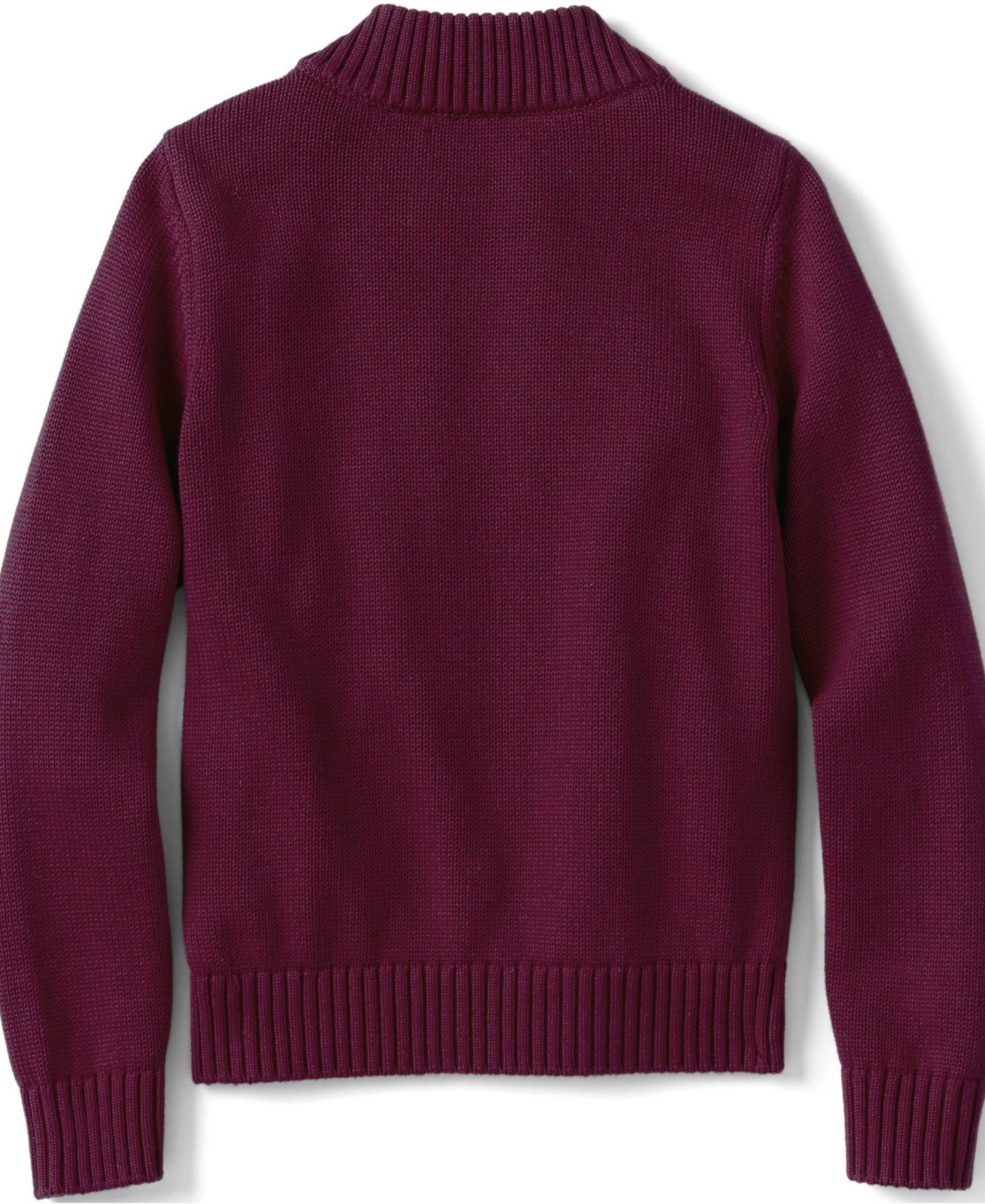 Кардиган Lands' End Legacy Full Zip Cardigan для девочек, цвет: Бордовый — фото 4